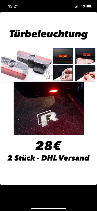 Türbeleuchtung R-Logo einbauen - Elektronik / Alarmanlagen Golf 7